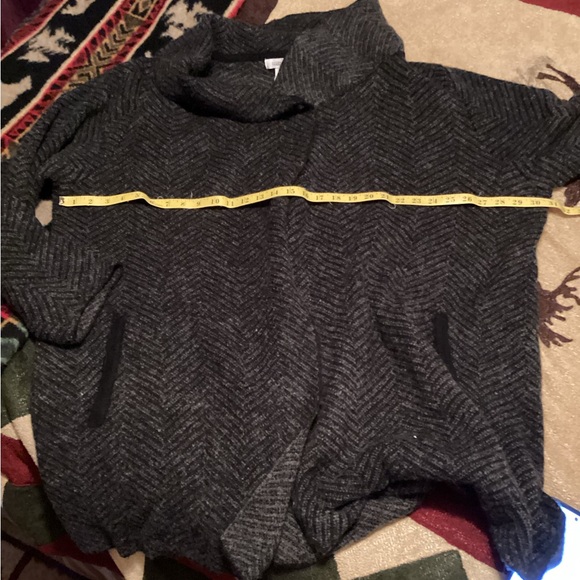 🎆 ELLEN TRACY CARDIGAN GRAY & BLACK HERRINGBONE SWEATER NWT Sz 3X - Picture 4 of 16